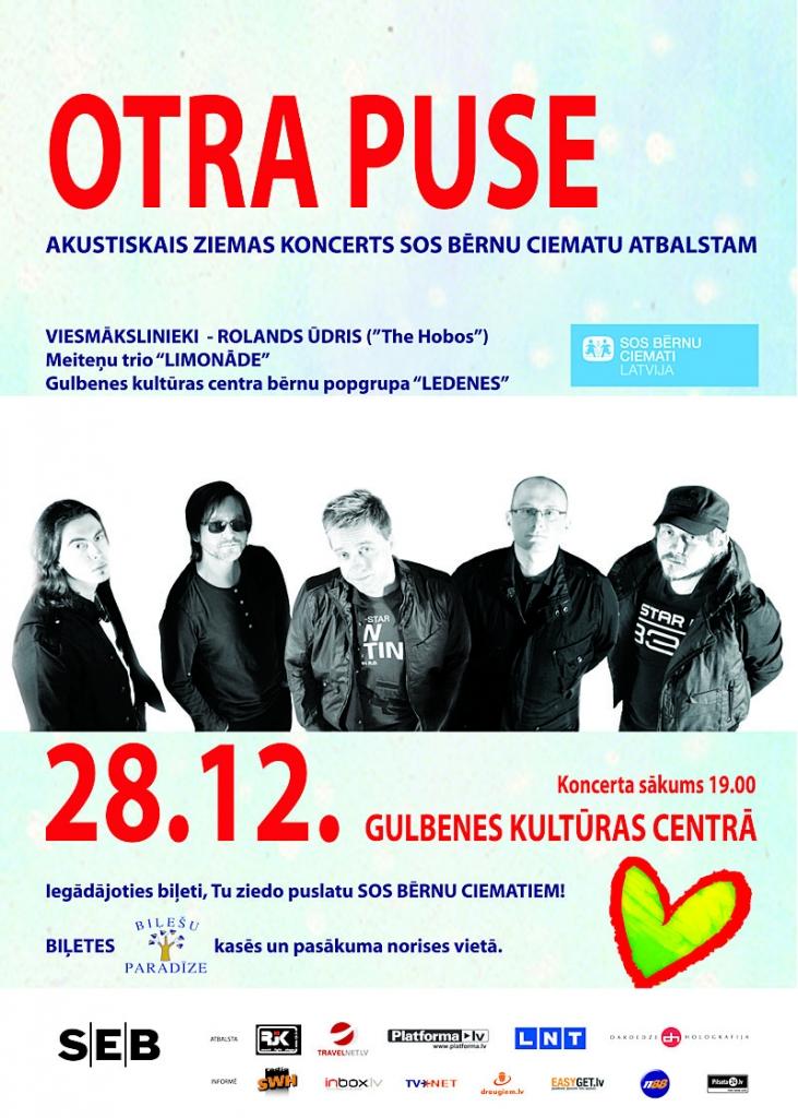 Gulbenē koncertēs grupa “Otra Puse”