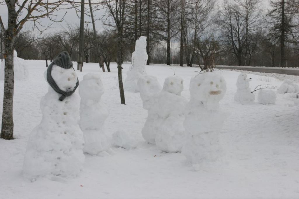 Tirzā draudzējas un ceļ sniegavīrus