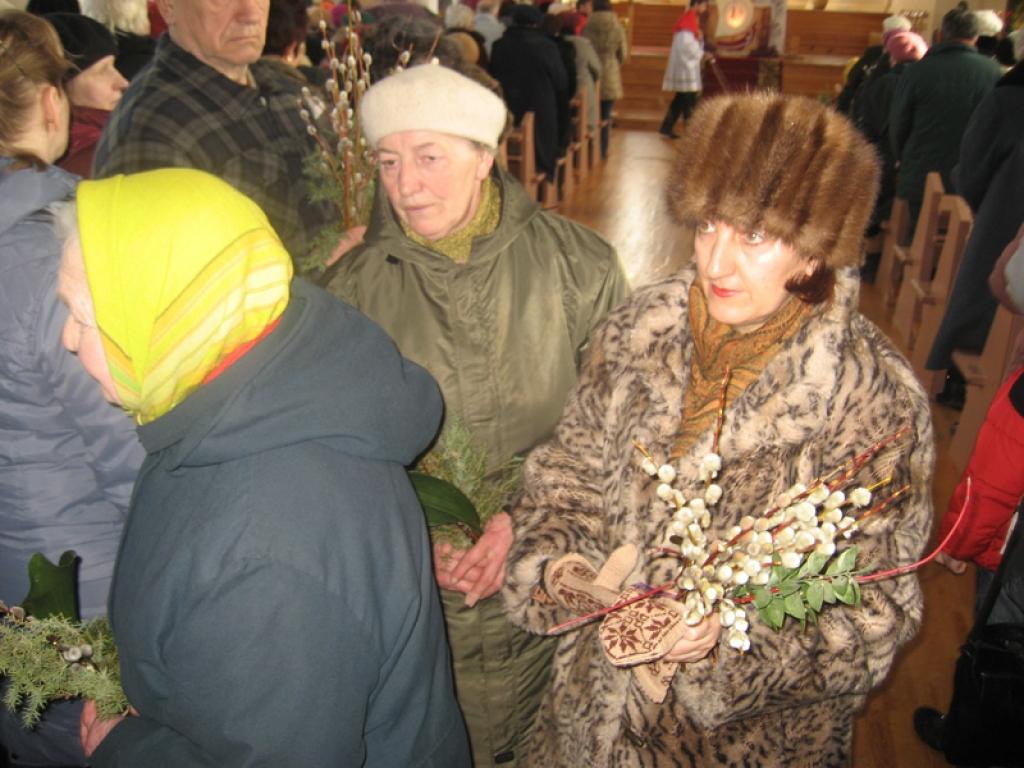 Katoļi svin Pūpolsvētdienu . 24.03.13