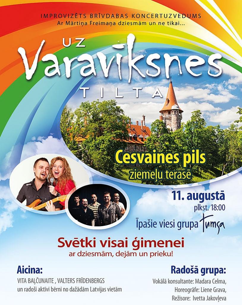 Uz varavīksnes tilta satiekas Vita Baļčunaite, Valters Frīdenbergs, grupa „Tumsa” un Latvijas jaunatne