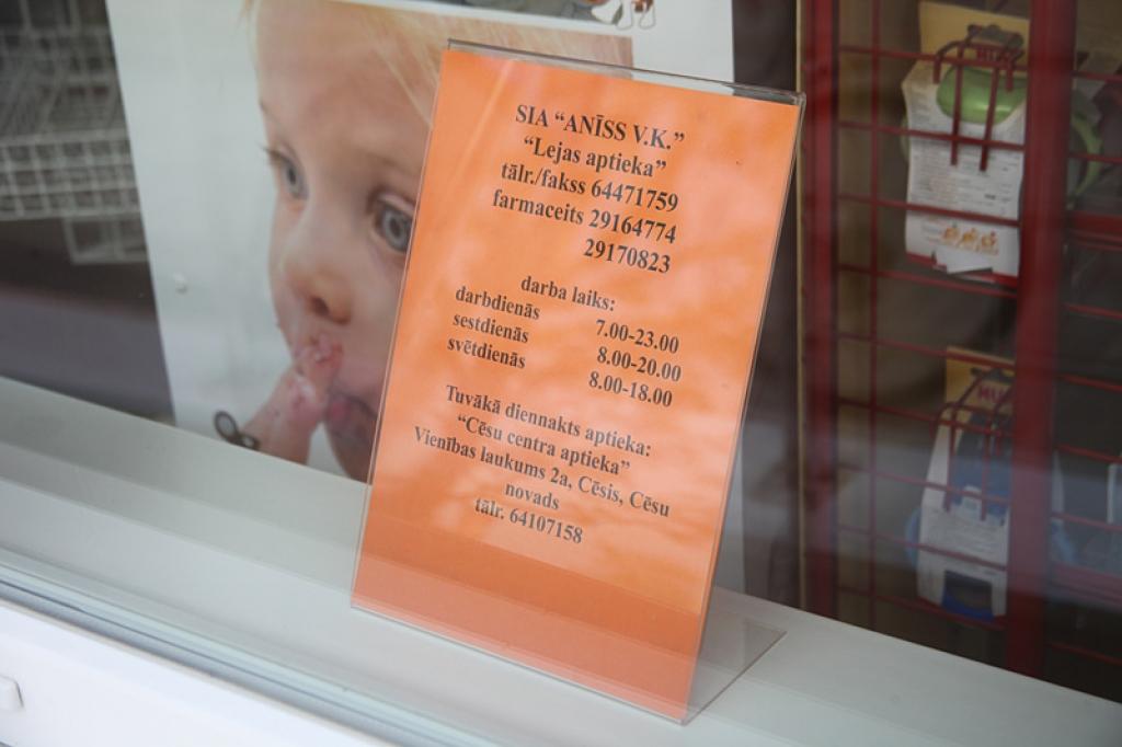 Aktualizē diennakts aptiekas nepieciešamību