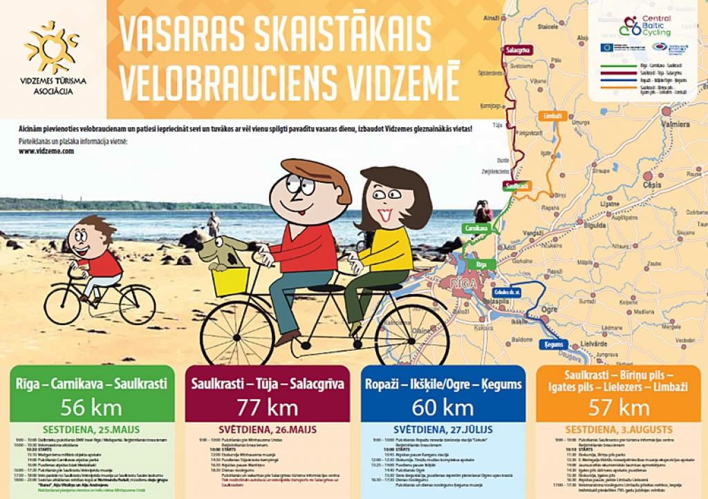 Iepazīsti Vidzemi šīs vasaras skaistākajā velobraucienā!