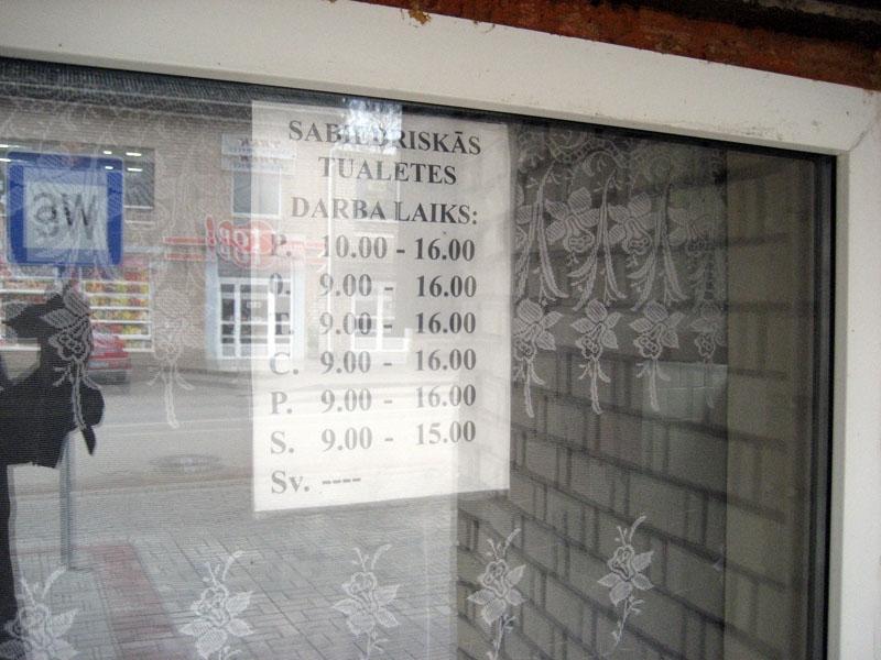 Cik jāmaksā par tualeti?