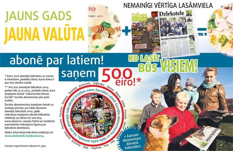 Uzdāvini laikraksta abonementu Ziemassvētkos!