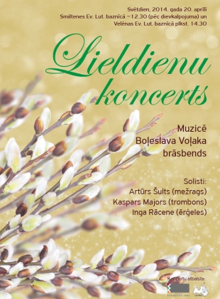 Velēnas evaņģēliski luteriskajā baznīcā muzicēs Boļeslava Voļaka brāsbends
