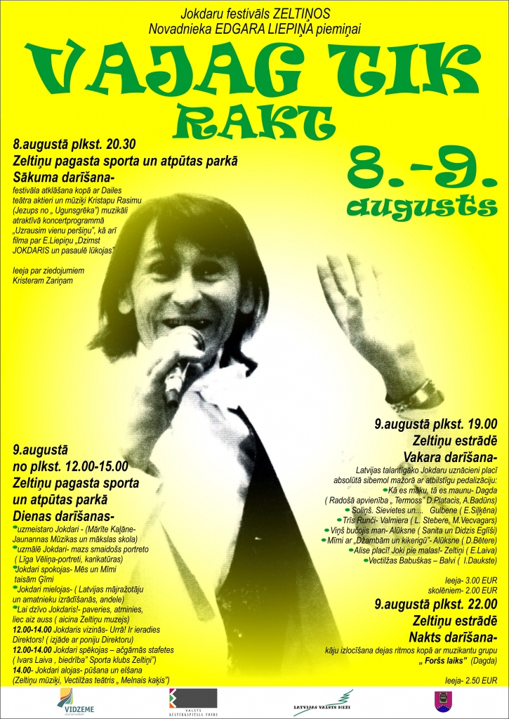Zeltiņos - jokdaru festivāls "Vajag tik rakt"