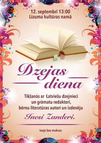 Lizuma kultūras namā – Dzejas diena
