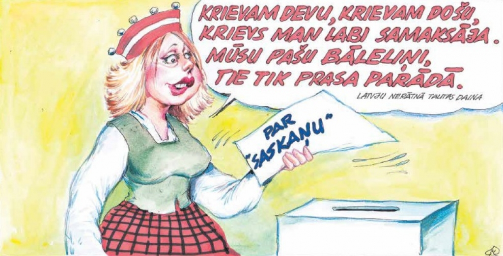 Db karikatūra: Konservatīvs komforta zonas balsojums
