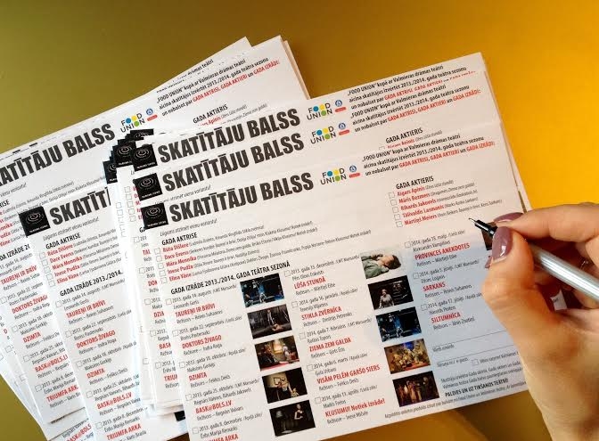 Valmieras teātris un Food Union aicina skatītājus noteikt Gada aktrisi, aktieri un izrādi