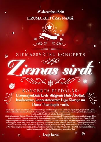 Lizuma kultūras namā - Ziemassvētku koncerts “Ziemas sirdī”