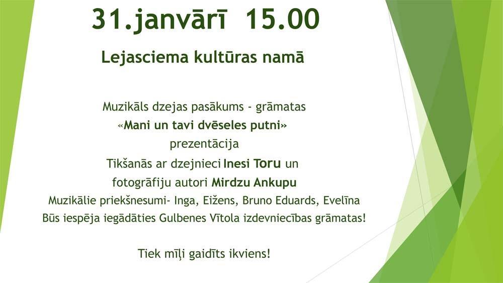 Lejasciemā - grāmatas «Mani un tavi dvēseles putni» prezentācija