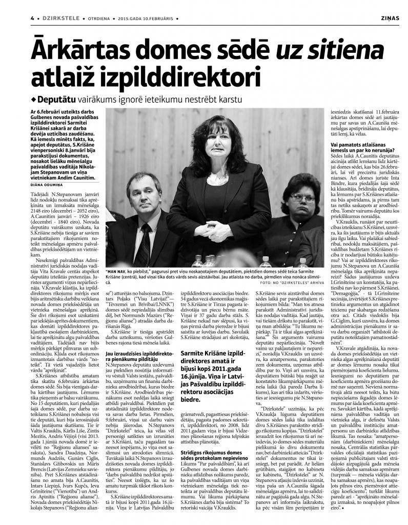 Arodbiedrība aizstāv izpilddirektori