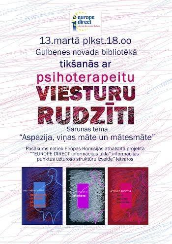 Bibliotēkā būs tikšanās ar psihoterapeitu Viesturu Rudzīti