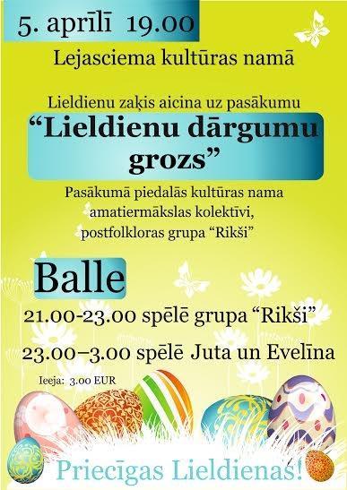 Lejasciema - Lieldienu pasākums un balle