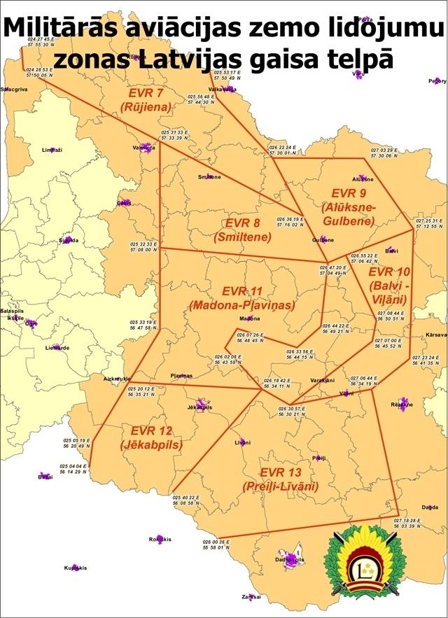 No jūnija militārie gaisa kuģi veiks zemos lidojumus Latvijas gaisa telpā, arī virs Gulbenes