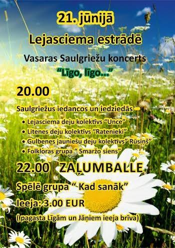 Lejasciema estrādē - Vasaras saulgriežu koncerts "Līgo, līgo..."