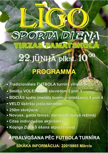 Līgo sporta diena Tirzas pamatskolā