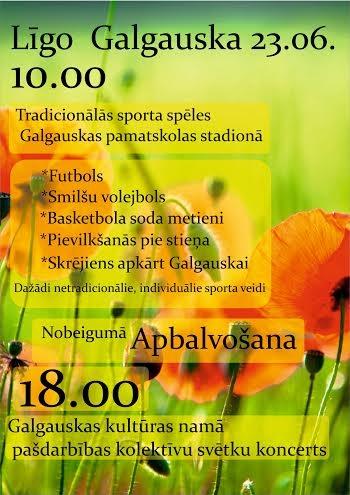 Galgauskā - Līgo sporta spēles un pašdarbnieku koncerts