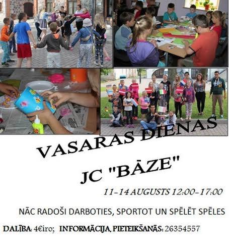 Vasaras dienas jauniešu centrā "Bāze"