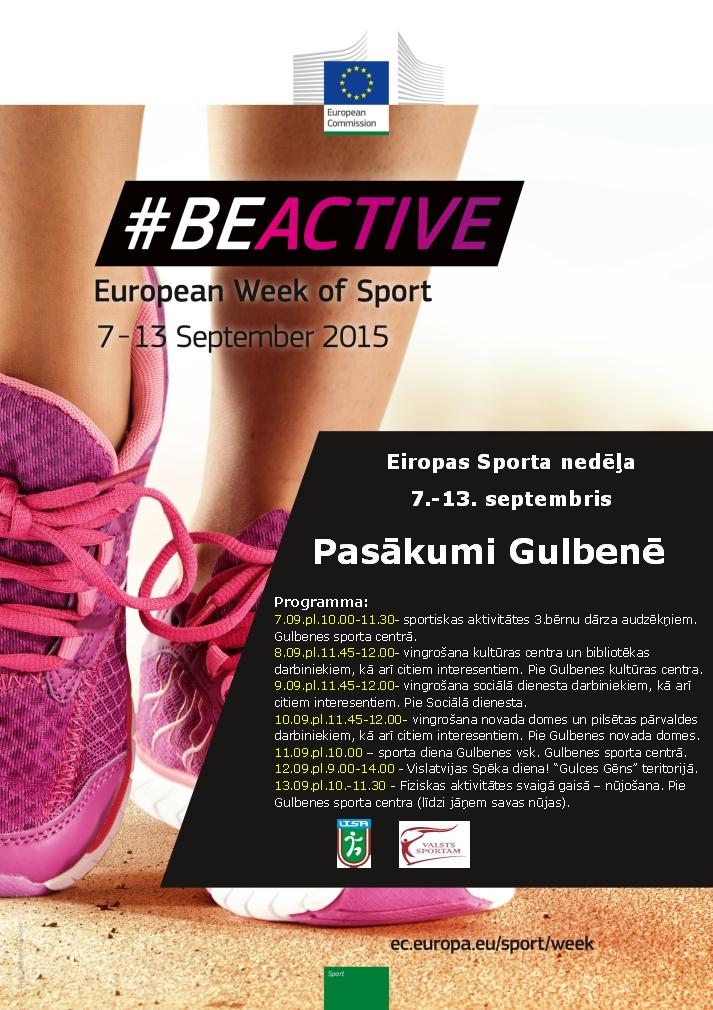 Eiropas Sporta nedēļas pasākumi Gulbenē