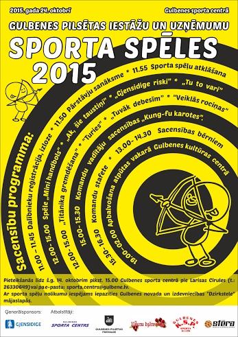  Gulbenes pilsētas iestāžu un uzņēmumu sporta spēles 2015