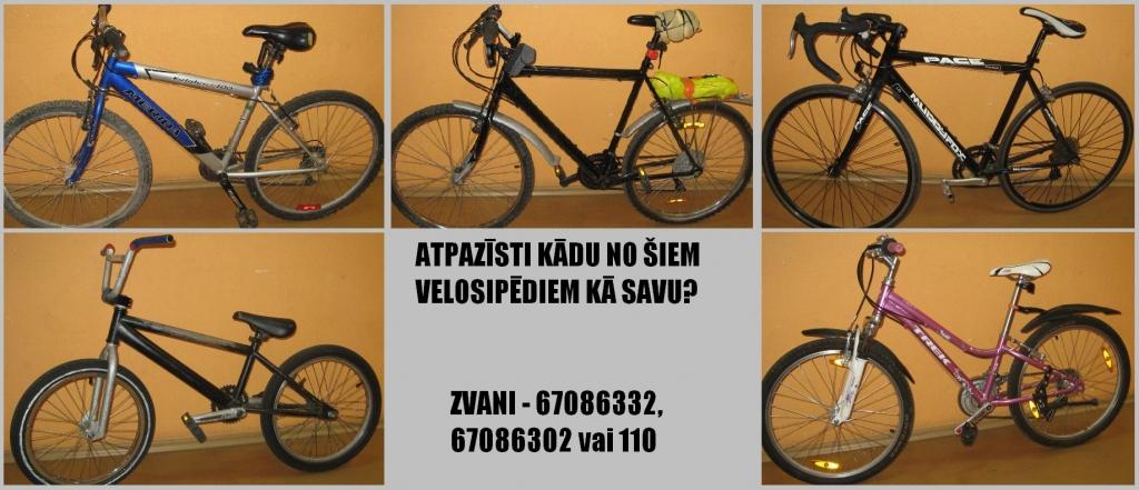FOTO: Policija meklē attēlā redzamo velosipēdu īpašniekus