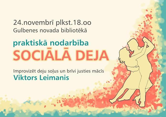 Bibliotēkā - praktiskā nodarbība “Sociālā deja dzīves kvalitātes uzlabošanai”