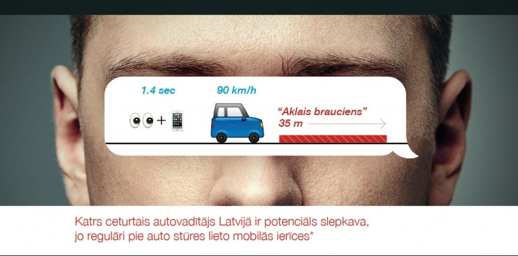 CSDD: Īsziņu rakstīšana pie stūres, bīstamāka par braukšanu reibumā