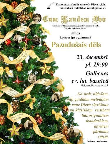 Gulbenes ev.lut. baznīcā notiks koncerts "Pazudušais dēls"