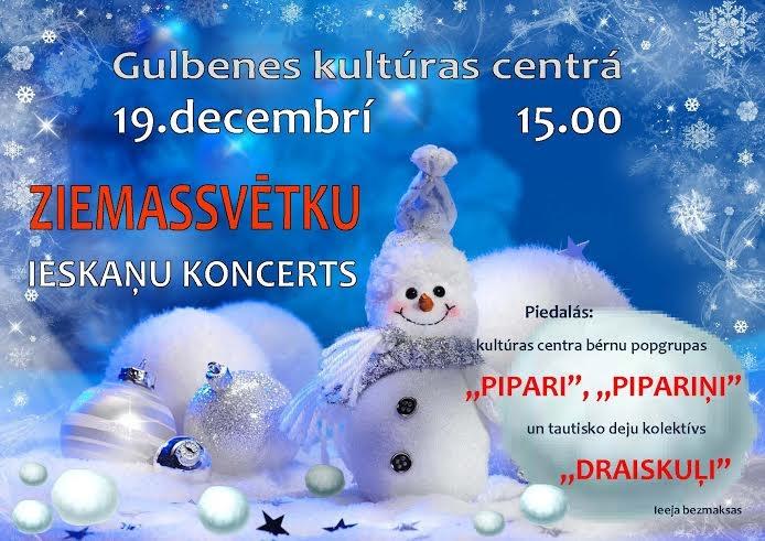 Bērnu popgrupu "Pipariņi", "Pipari" un bērnu deju kolektīva "Draiskuļi" Ziemassvētku koncerts