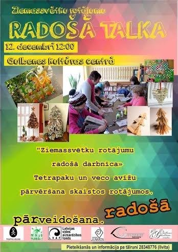 Radošā talka “Ziemassvētku rotājumu radošā darināšana”