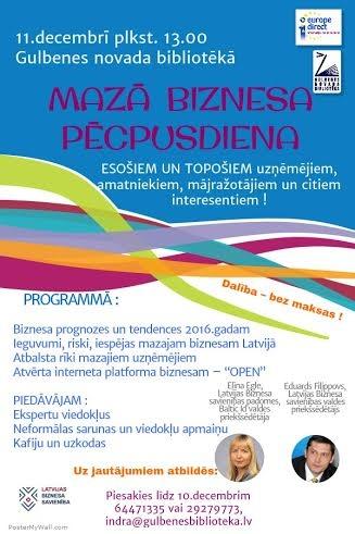 Aicinām uz Mazā biznesa pēcpusdienu!