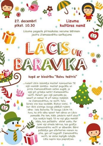 Lizumā - jautrs Ziemassvētku sarīkojums Lizuma pagasta pirmsskolas vevcuma bērniem