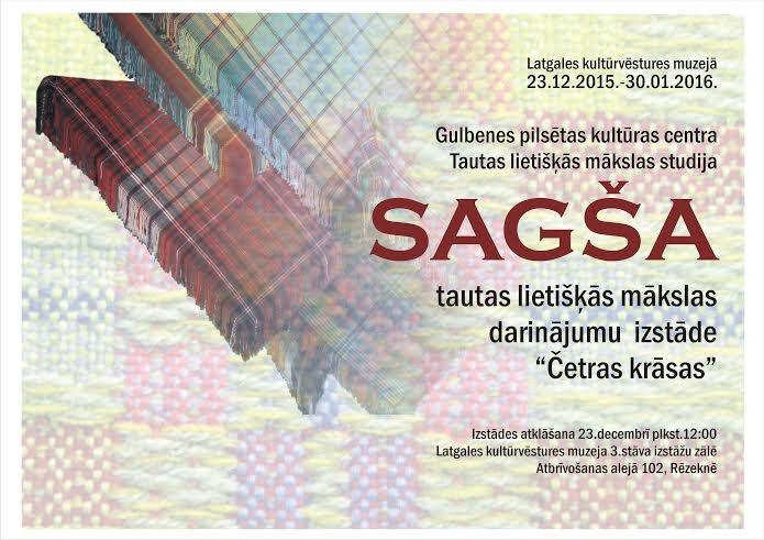 Latgales Kultūrvēstures muzejā Rēzeknē atklās TLMS "Sagša" izstādi "Četras krāsas"