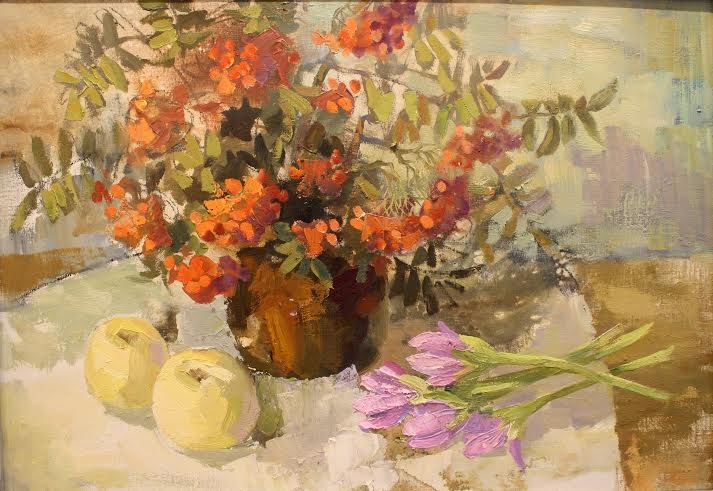 Muzejā skatāmas Gundegas Rancānes gleznas