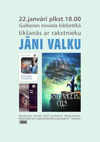 Gulbenes novada bibliotēkā - tikšanās ar rakstnieku Jāni Valku