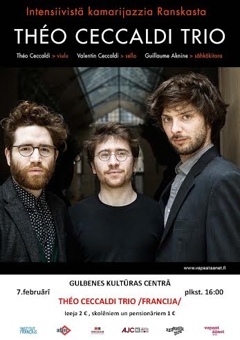  Gulbenes kultūras centrā - Francijas Theo Ceccaldi trio
