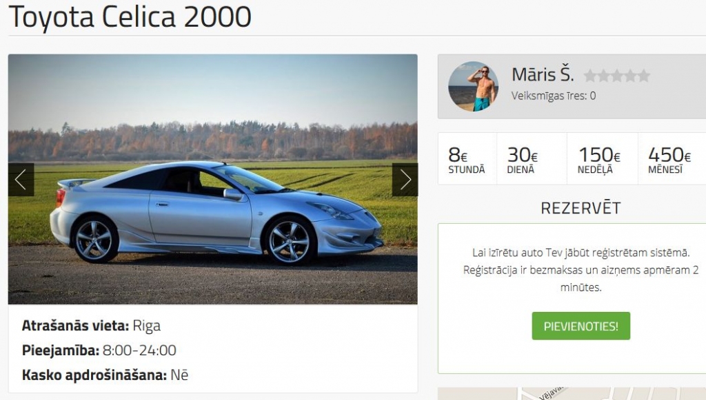 Privāto auto nomas tīkls Autolevi sāks darbību Somijā