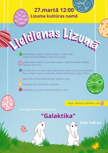 Lizuma kultūras namā - Pirmās Lieldienas