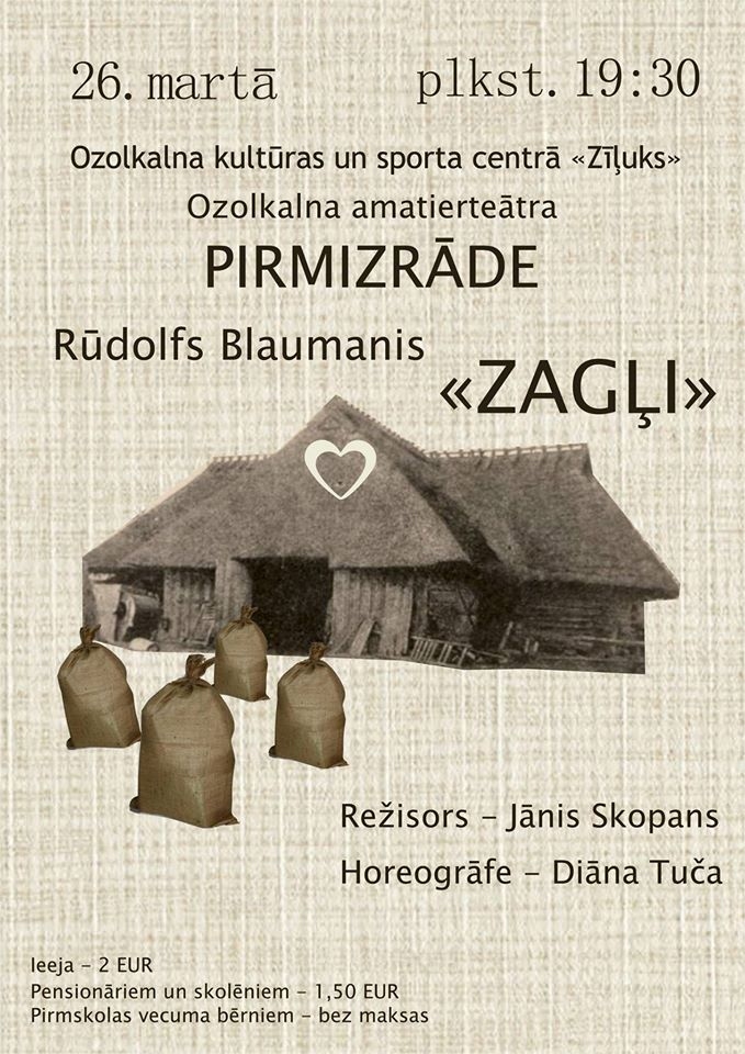 Ozolkalnā - amatierteātra pirmizrāde