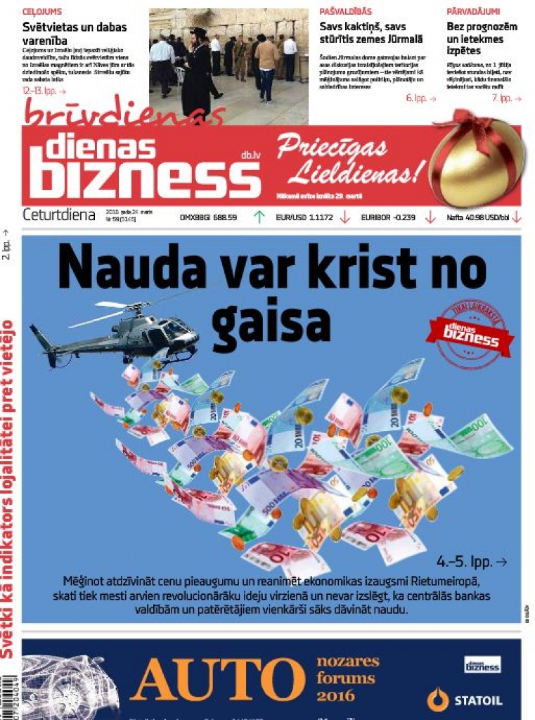 Tikai laikrakstā Dienas Bizness: Kad nauda var krist no gaisa