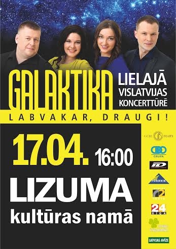 Lizuma kultūras namā - grupas "Galaktika" koncerts