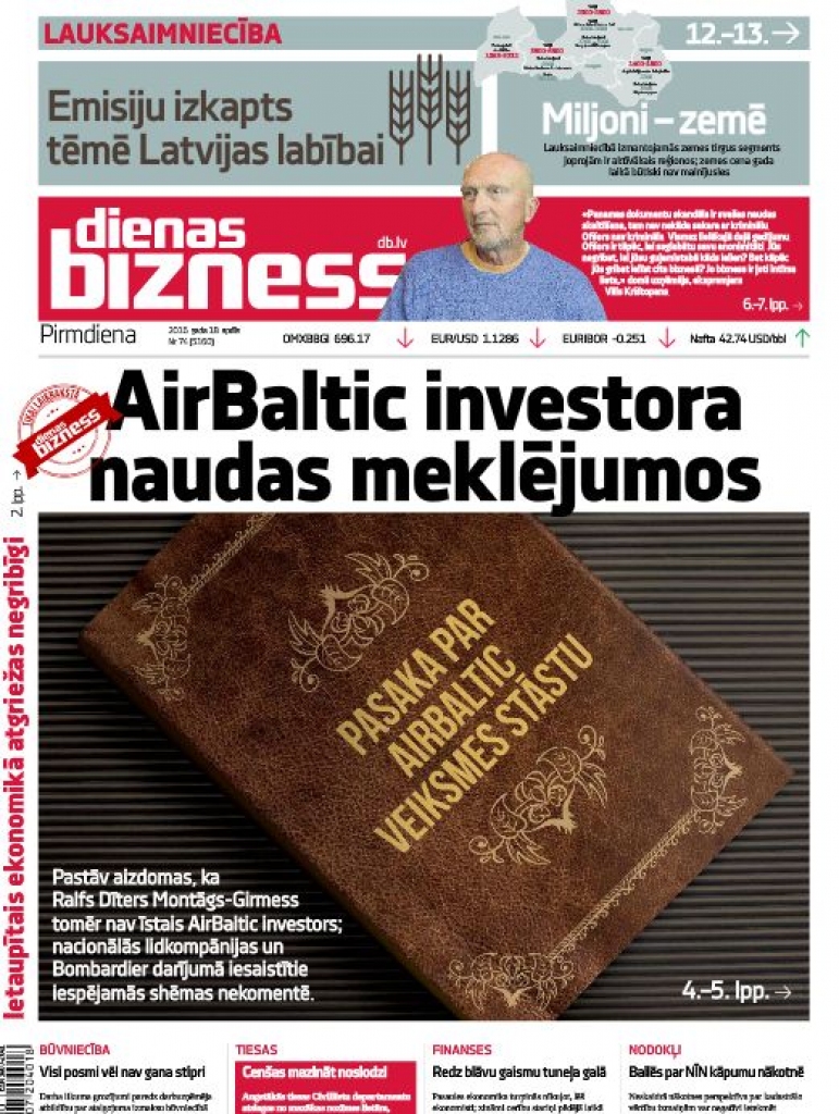 Tikai laikrakstā Dienas Bizness: Visi klusē par lidmašīnu iegādi