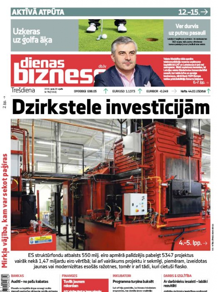 Eiropas nauda piesaista teju 1,5 miljardu eiro investīcijas