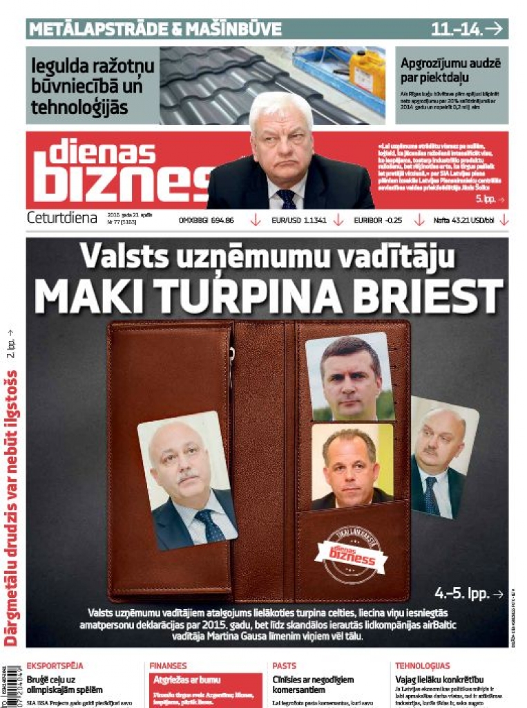 Dienas tēma: Algas turpina kāpumu 