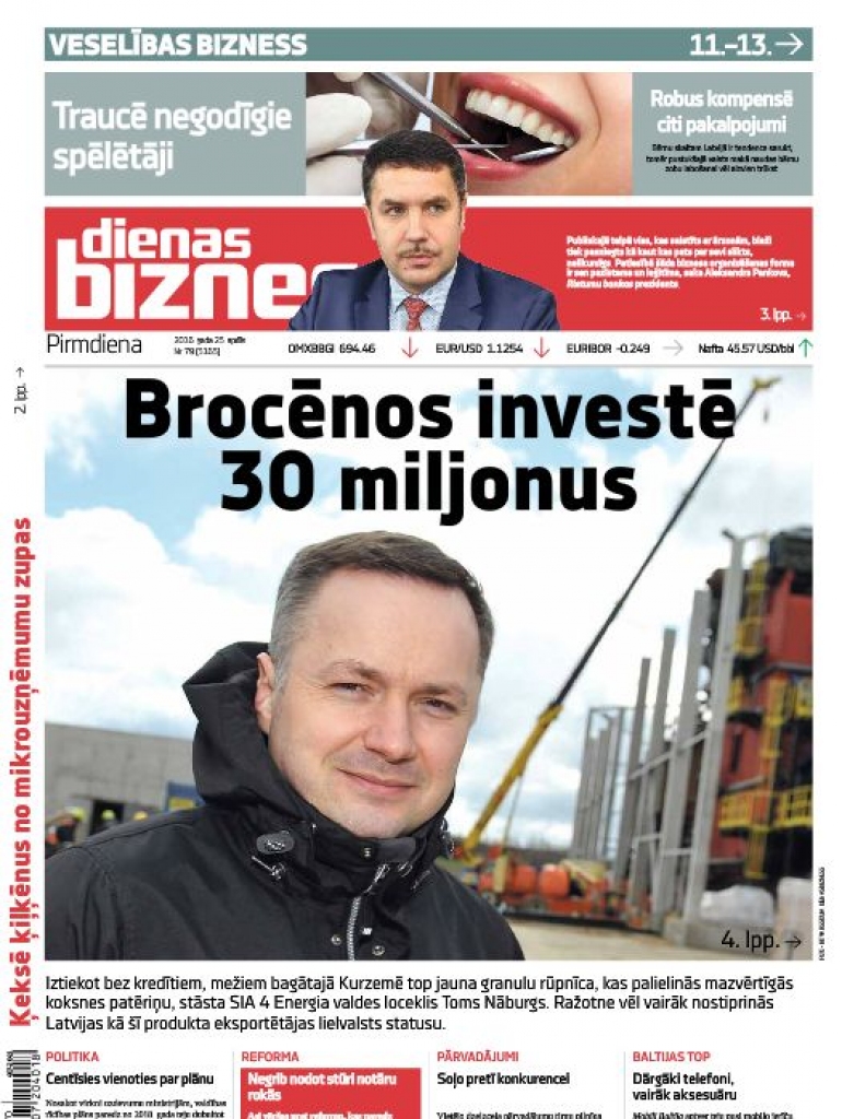 Brocēnos investē 30 miljonus eiro