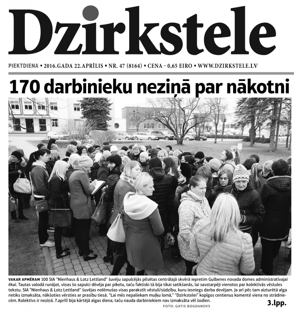 Piedāvā īpašu atbalstu darbu zaudējušajām šuvējām