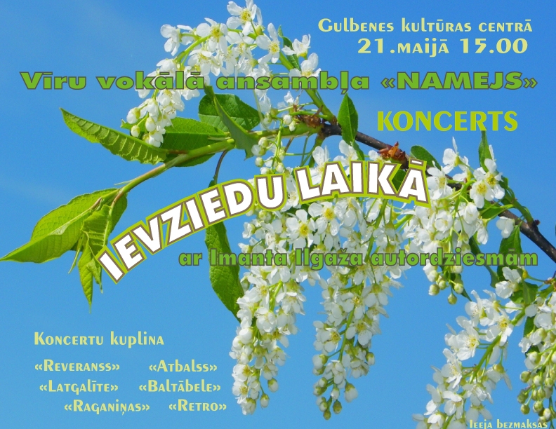 Vīru vokālā ansambļa "Namejs" koncerts ar Imanta Ilgaža autordziesmām