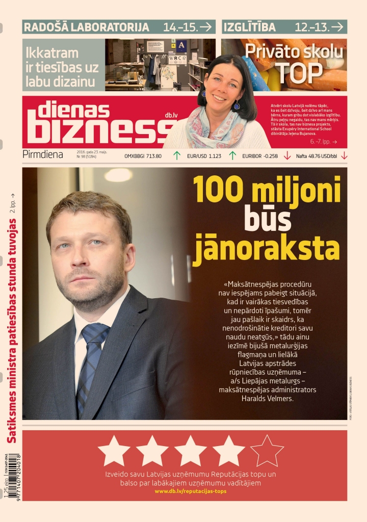 100 miljoni eiro būs jānoraksta zaudējumos 