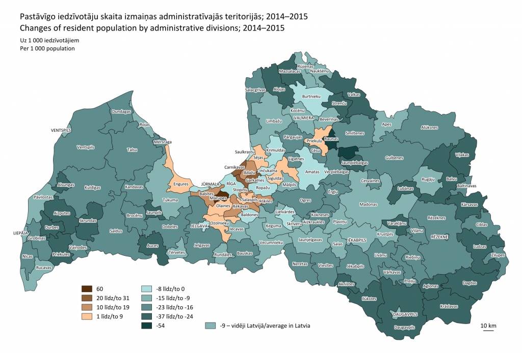 Visstraujāk izmirst novadi Latgales reģionā
